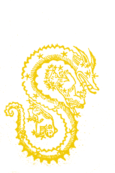 Dragão ornamental dourado