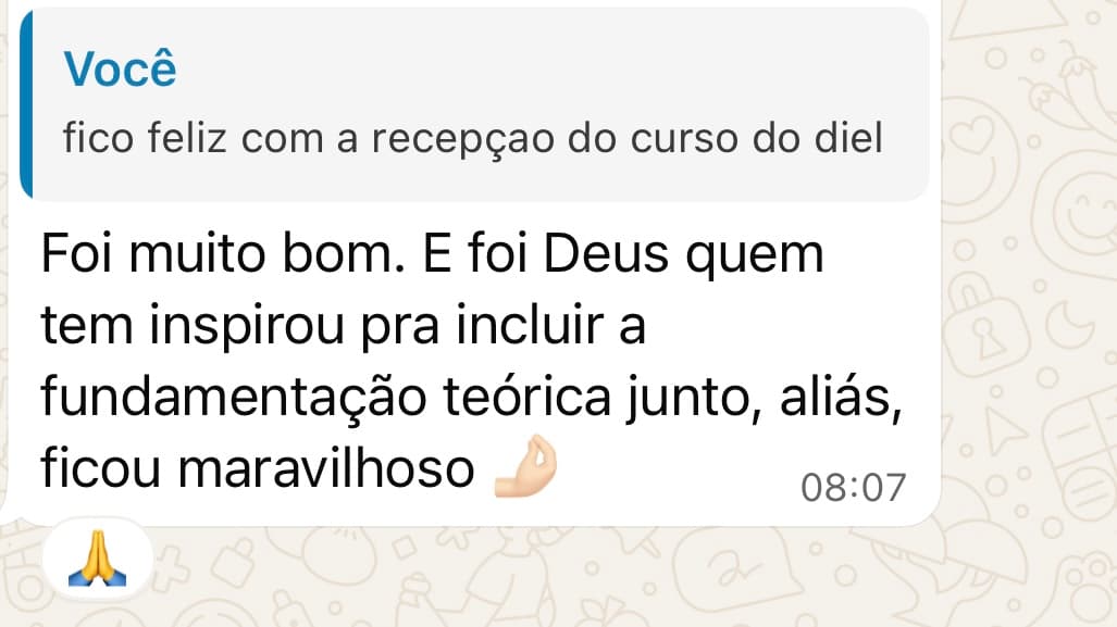 Depoimento sobre o curso de Paul Diel
