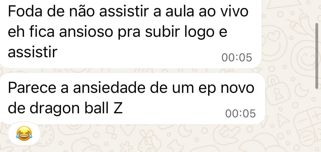Depoimento bem-humorado sobre as aulas